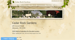 Desktop Screenshot of cedarrockgardens.com